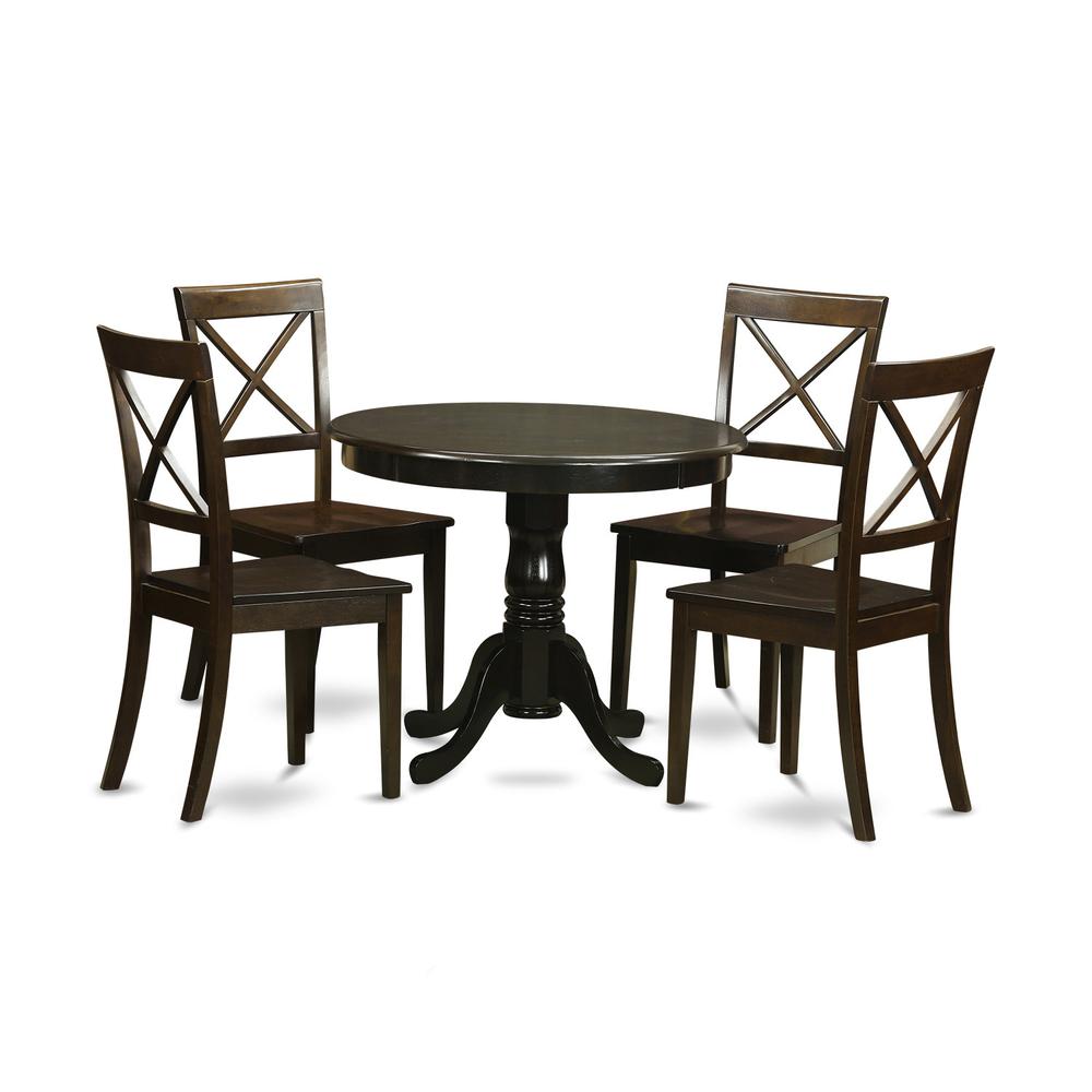 5 Pc Kitchen Nook Dining Set-Kitchen Table And 4 Chairs By East West Furniture | Dining Sets | Modishstore - 2