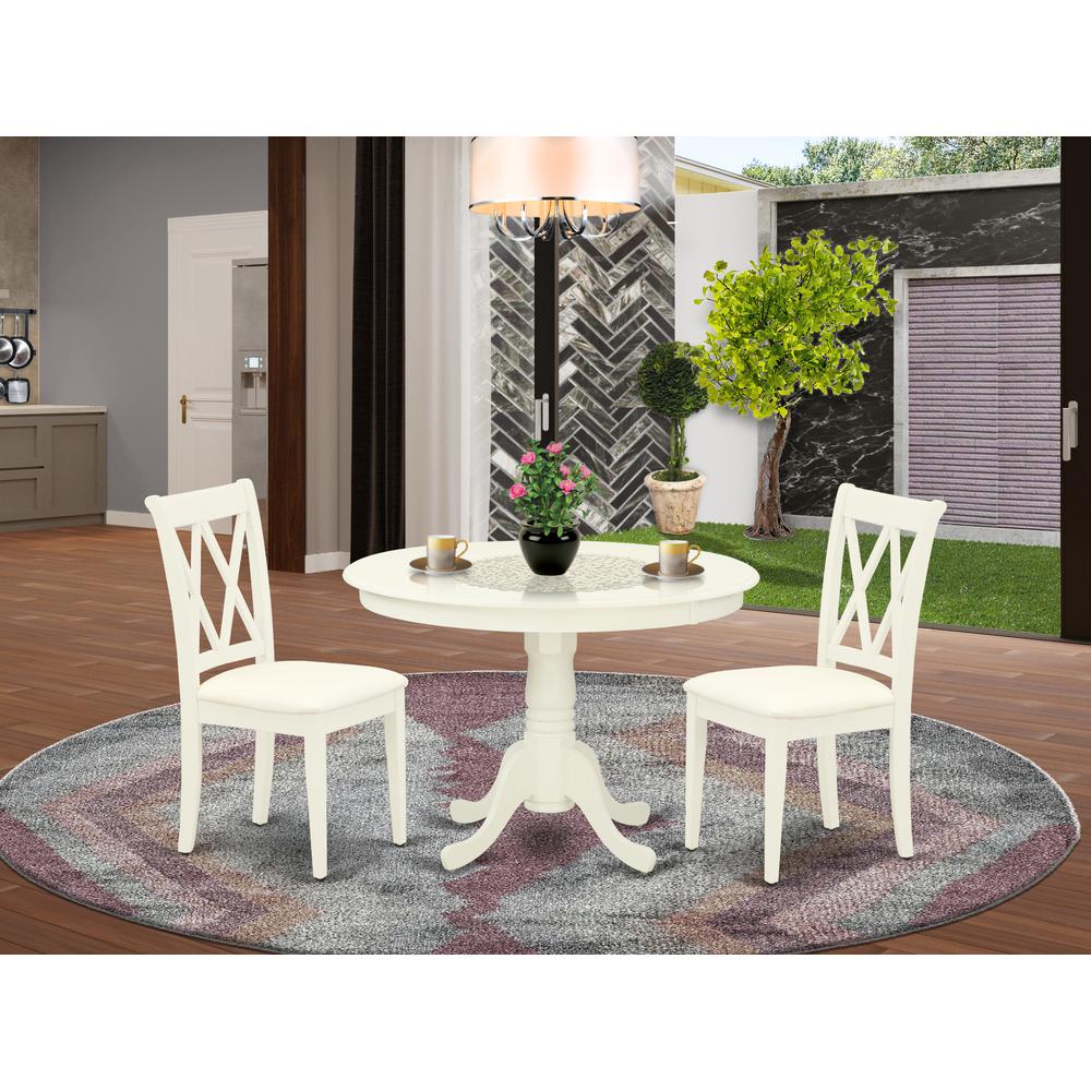 Dining Room Set Linen White HLCL3-LWH-C By East West Furniture | Dining Sets | Modishstore