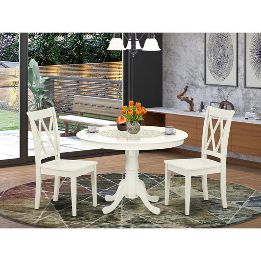 Dining Room Set Linen White HLCL3-LWH-W By East West Furniture | Dining Sets | Modishstore