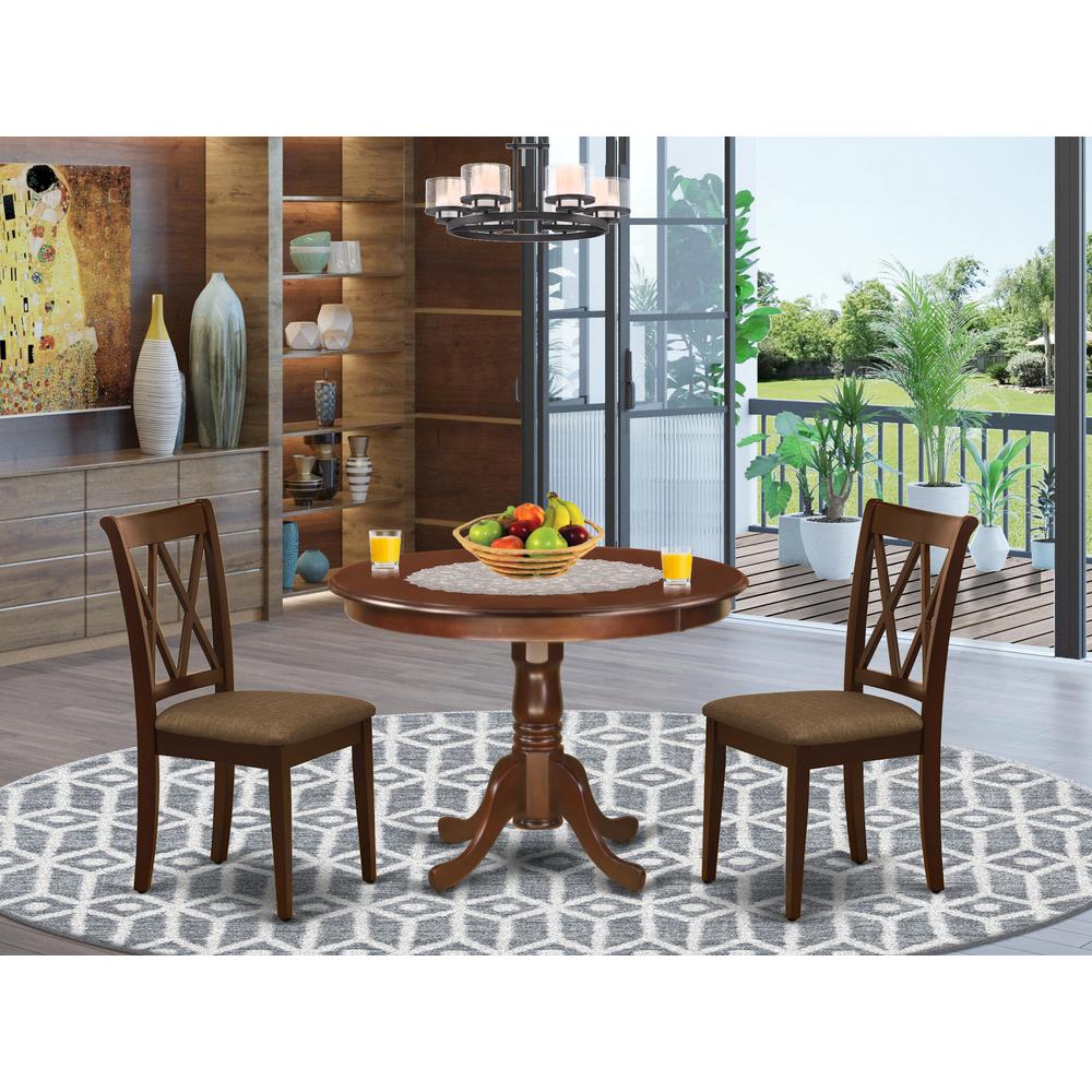 Dining Room Set Mahogany HLCL3-MAH-C By East West Furniture | Dining Sets | Modishstore