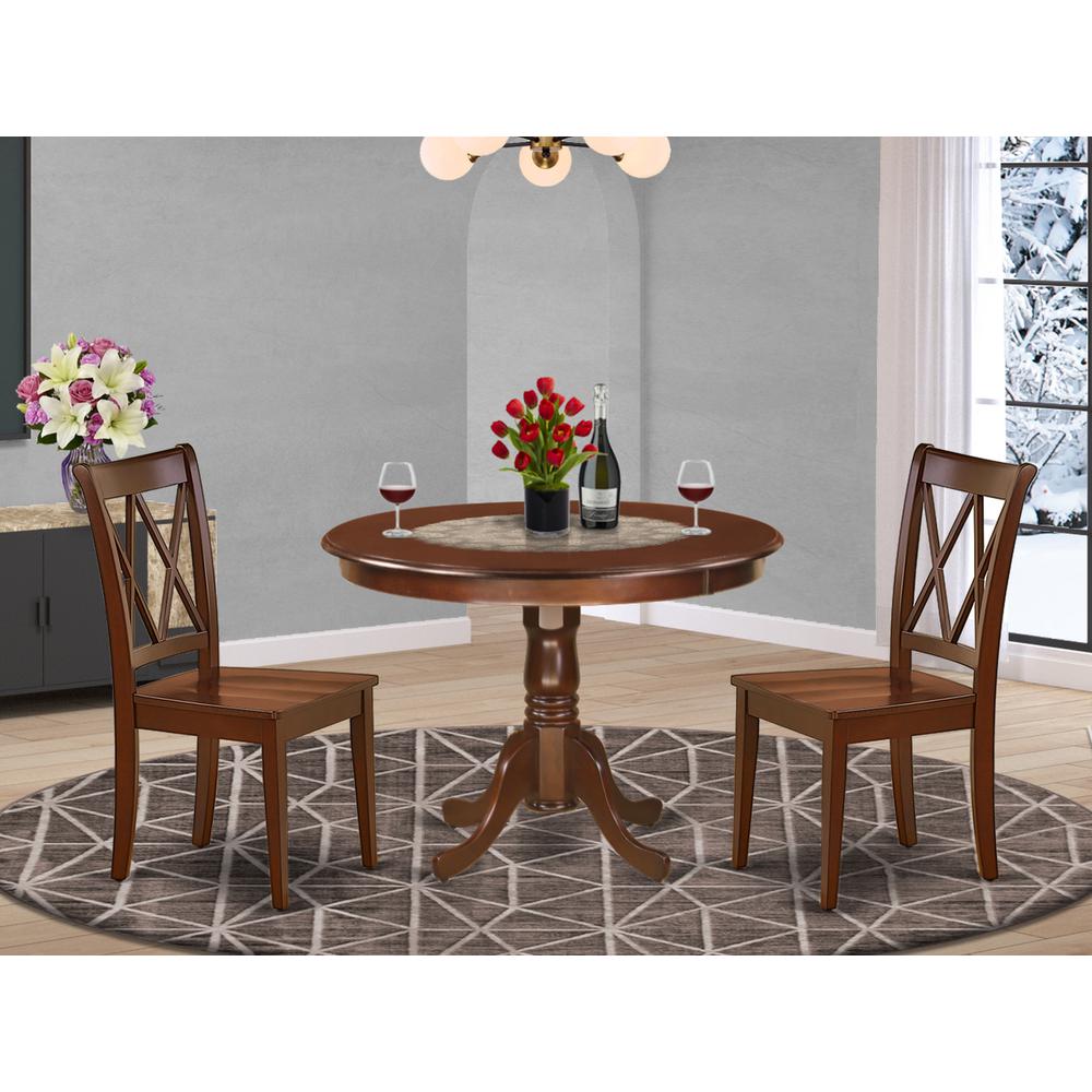 Dining Room Set Mahogany HLCL3-MAH-W By East West Furniture | Dining Sets | Modishstore