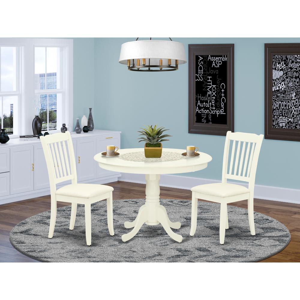 Dining Room Set Linen White HLDA3-LWH-C By East West Furniture | Dining Sets | Modishstore