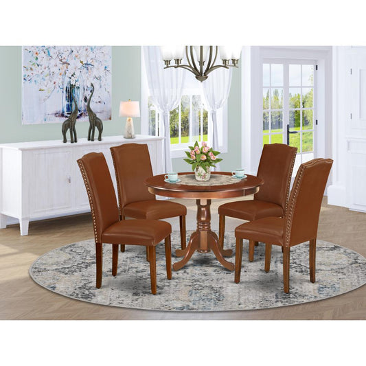 Dining Room Set Mahogany HLEN5-MAH-66 By East West Furniture | Dining Sets | Modishstore