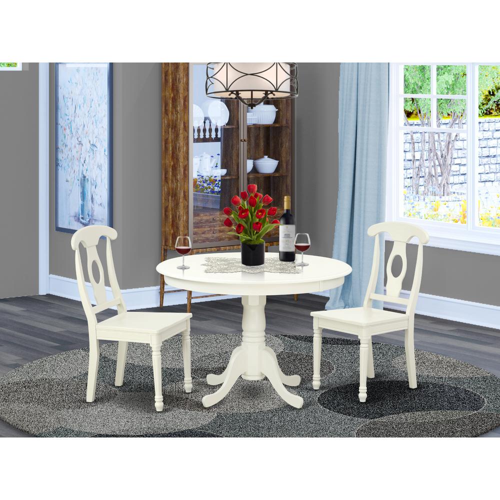 Dining Room Set Linen White HLKE3-LWH-W By East West Furniture | Dining Sets | Modishstore