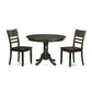 3 Pc Small Kitchen Table And Chairs Set-Kitchen Table And 2 Kitchen Chairs By East West Furniture | Dining Sets | Modishstore - 2