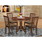 5 Pc Set With A Kitchen Table And 4 Kitchen Chairs In Mahogany By East West Furniture | Dining Sets | Modishstore - 2