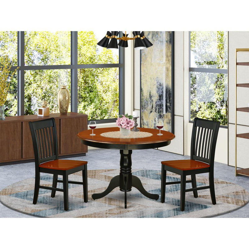 Dining Room Set Black & Cherry HLNO3-BCH-W By East West Furniture | Dining Sets | Modishstore
