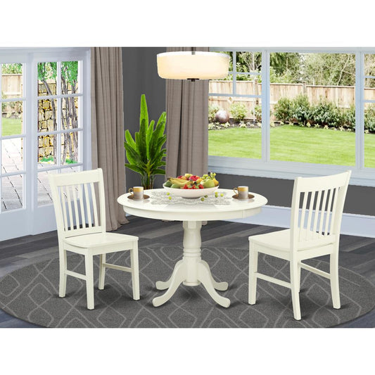 Dining Room Set Linen White HLNO3-LWH-W By East West Furniture | Dining Sets | Modishstore