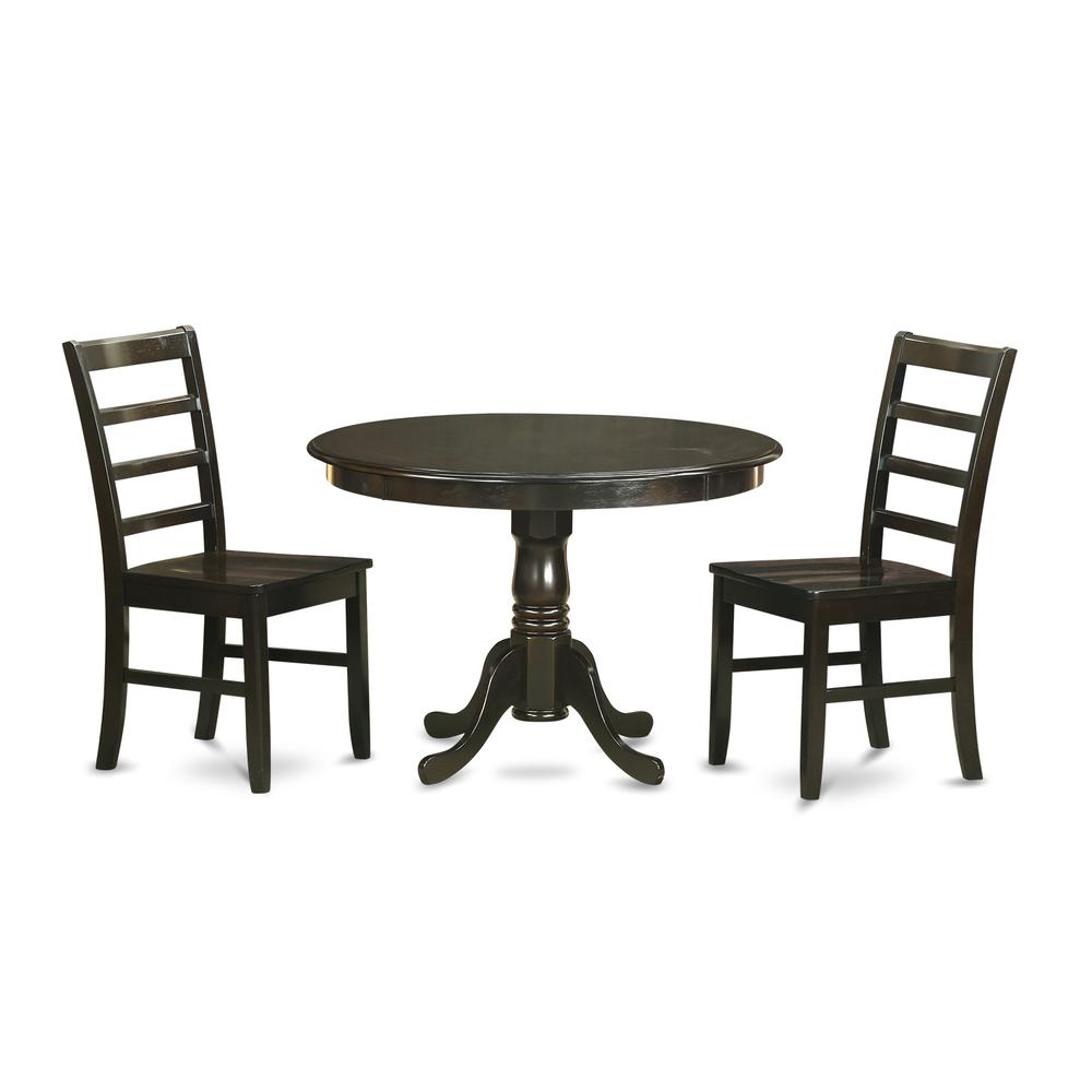 3 Pc Small Kitchen Table And Chairs Set-Kitchen Table And 2 Dinette Chairs. By East West Furniture | Dining Sets | Modishstore - 2