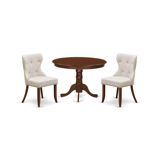 A Dining Set Of Two Great Parson Chairs And Dining Tables By East West Furniture | Dining Sets | Modishstore