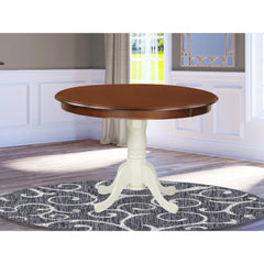 Dining Table Mahogany & Linen White HLT-MLW-TP By East West Furniture