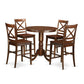 5 Pc Counter Height Dining Room Set-Pub Table And 4 Dining Chairs. By East West Furniture | Bar Stools & Table | Modishstore - 2