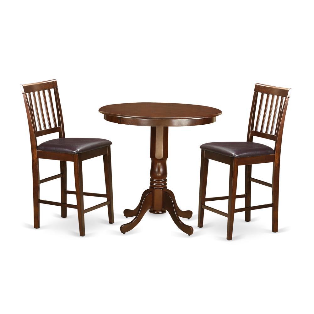 3 Pc Pub Table Set-Pub Table And 2 Counter Height Chairs By East West Furniture | Bar Stools & Table | Modishstore - 2