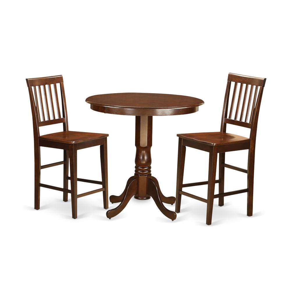 3 Pc Dining Counter Height Set - High Top Table And 2 Dining Chairs. By East West Furniture | Dining Sets | Modishstore - 2
