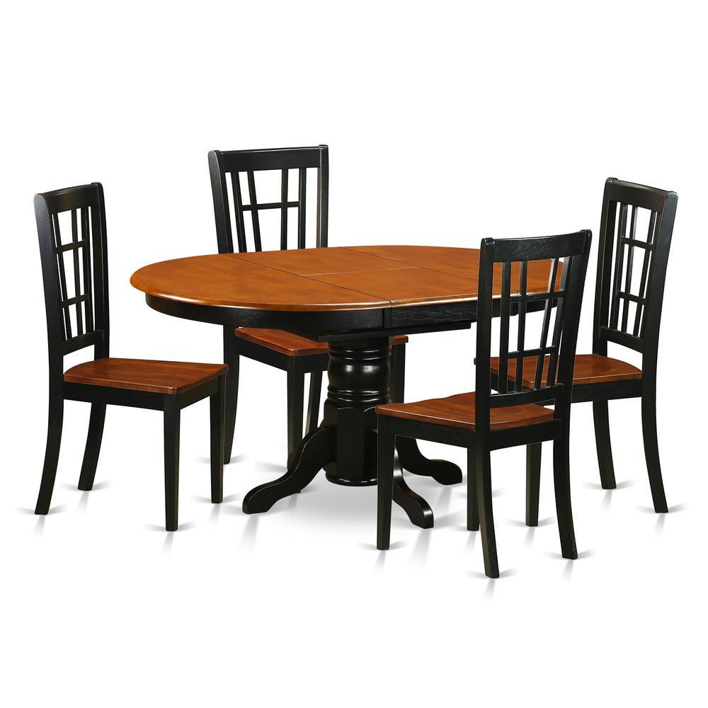 5 Pc Kitchen Table Set-Dining Table And 4 Wooden Kitchen Chairs By East West Furniture | Dining Sets | Modishstore - 2