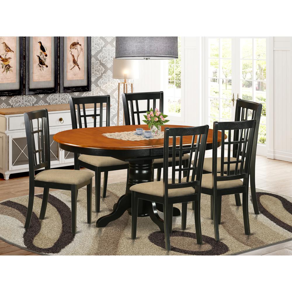 Keni7-Bch-C 7 Pc Kitchen Table Set-Dining Table And 6 Wooden Kitchen Chairs By East West Furniture | Dining Sets | Modishstore - 2