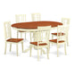 7 Pc Dining Room Set -Small Kitchen Table And 6 Dining Chairs By East West Furniture | Dining Sets | Modishstore - 2