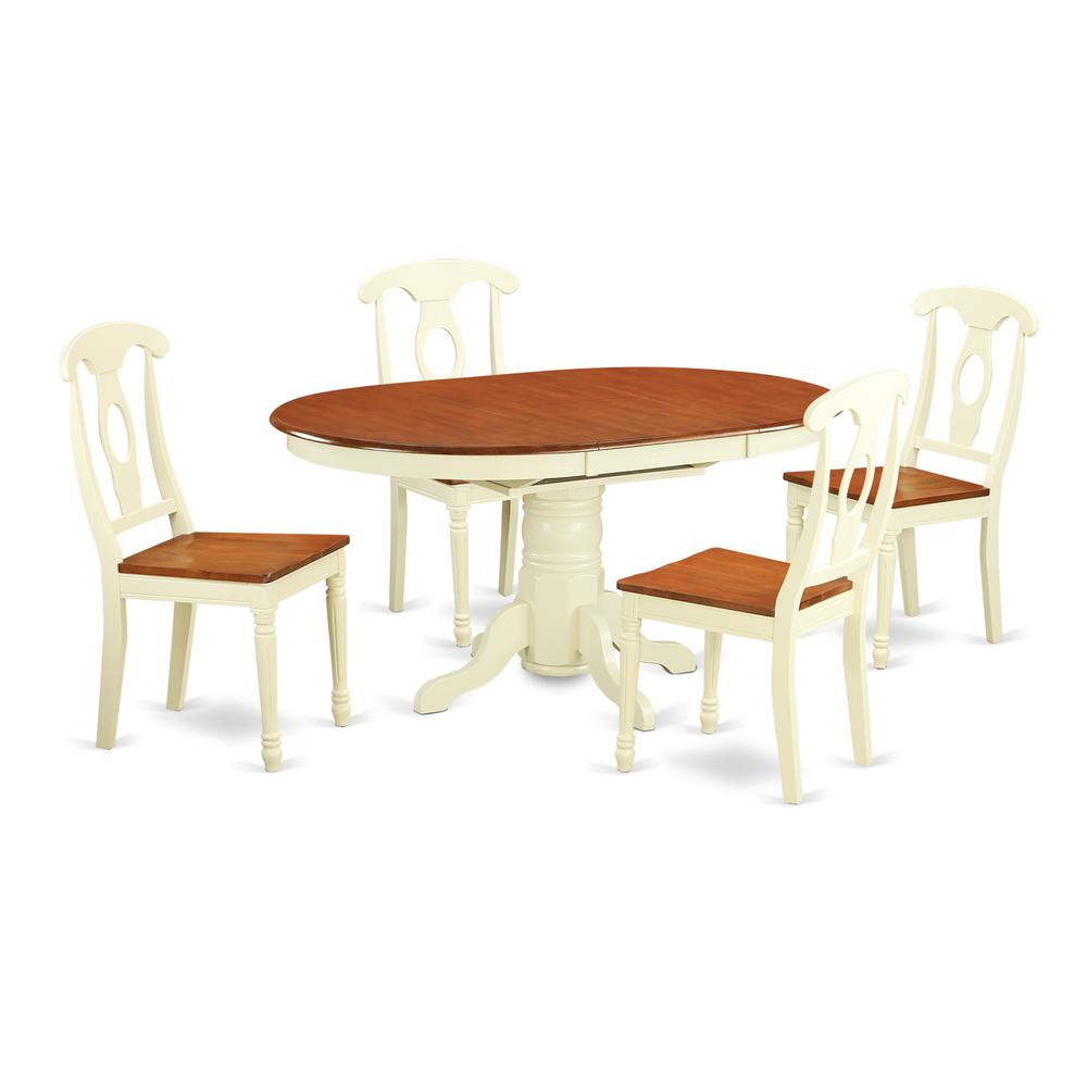 5 Pc Dining Room Set-Oval Dining Table And 4 Dining Chairs By East West Furniture | Dining Sets | Modishstore - 2