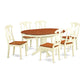 7 Pc Dining Room Set For 6-Oval Dining Table And 6 Dining Chairs By East West Furniture | Dining Sets | Modishstore - 2