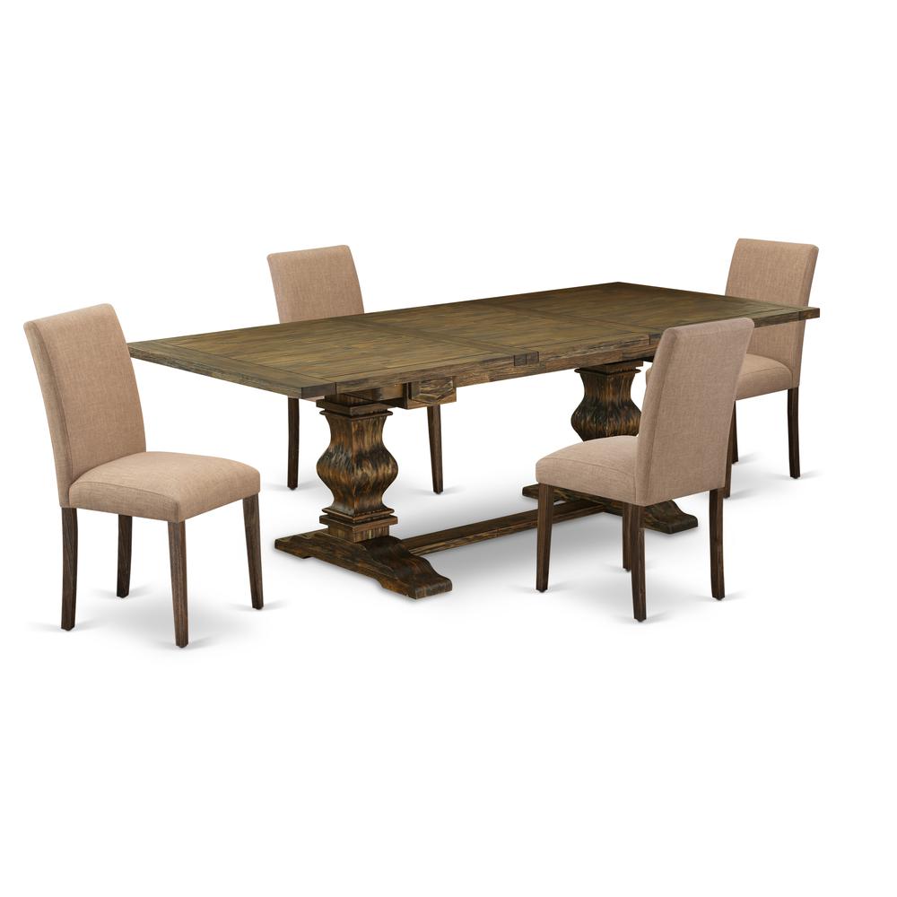 5 Pc Kitchen Table Sets Consists Of A Wood Dining Table And 4 Dining Chairs  By East West Furniture | Dining Sets | Modishstore