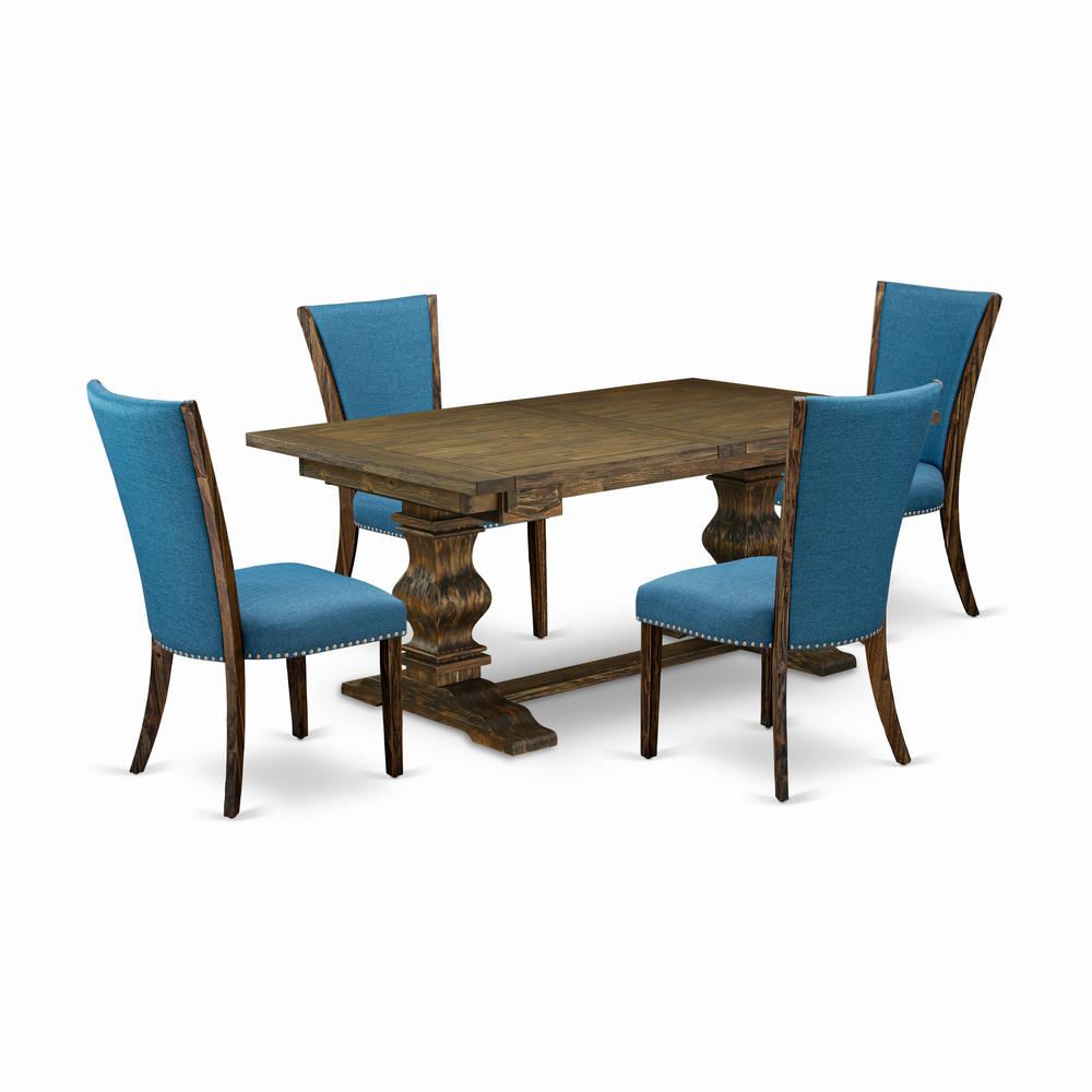 5Pc Dinette Sets For Small Spaces Consists Of A Rectangle Table And 4 Parsons Chairs And Dining Tables By East West Furniture | Dining Sets | Modishstore
