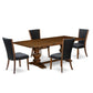 5Pc Kitchen And Dining Room Table Set Contains A Rectangle Table And 4 Parson Dining Chairs And Dining Tables By East West Furniture | Dining Sets | Modishstore