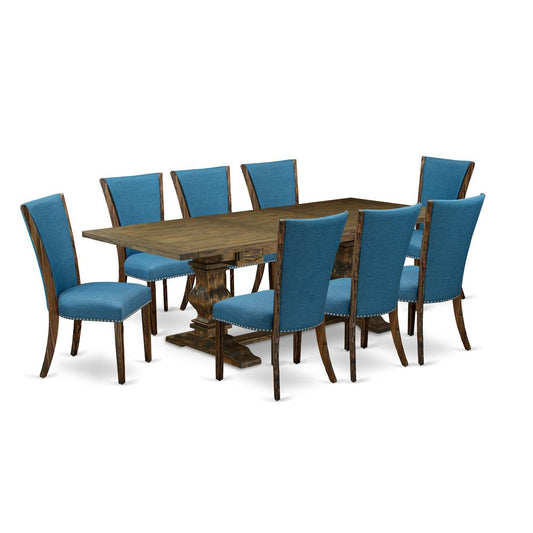 9Pc Kitchen Table Set Contains A Dining Table And 8 Parsons Dining Chairs And Dining Tables By East West Furniture | Dining Sets | Modishstore