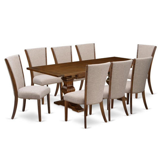 9Pc Kitchen Table Sets Consists Of A Rectangle Table And 8 Parsons Chairs And Dining Tables By East West Furniture | Dining Sets | Modishstore