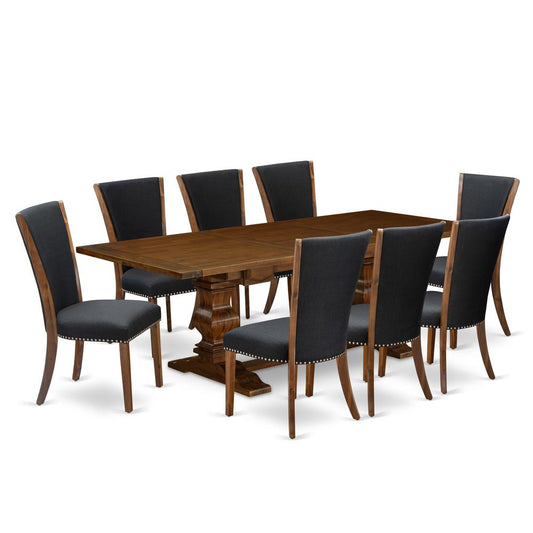9Pc Dining Room Table Set Consists Of A Kitchen Table And 8 Parsons Dining Room Chairs And Dining Tables By East West Furniture | Dining Sets | Modishstore