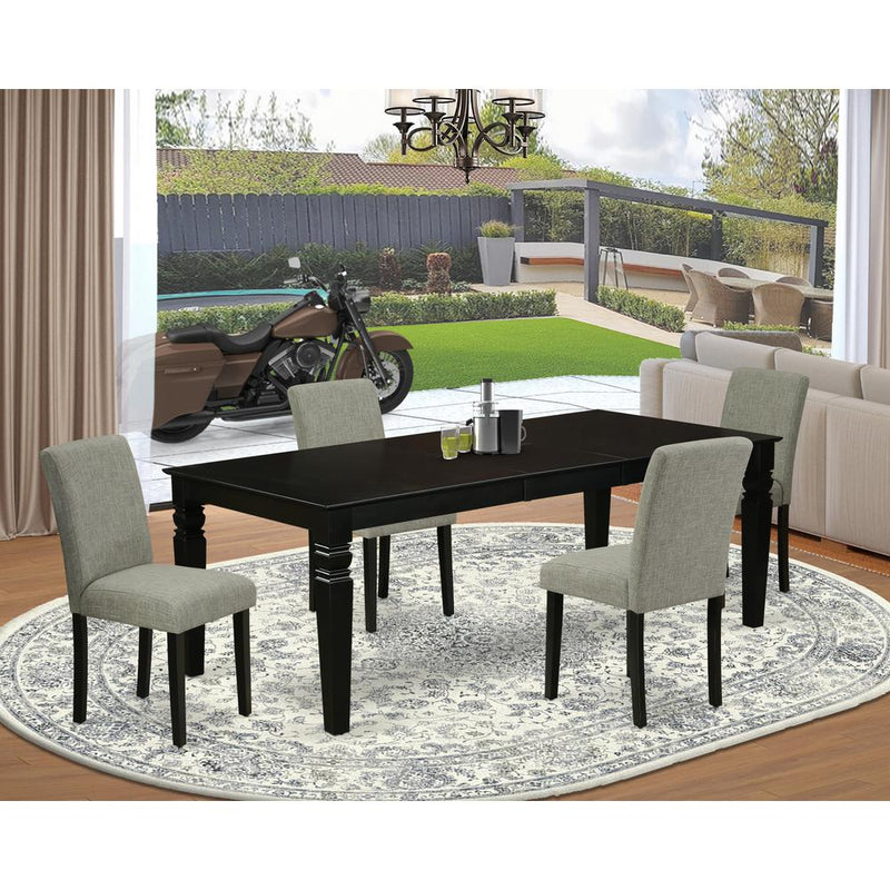 Dining Room Set Black LGAB5-BLK-06 By East West Furniture | Dining Sets | Modishstore