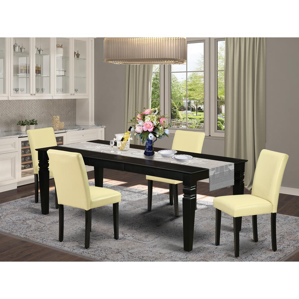 Dining Room Set Black LGAB5-BLK-73 By East West Furniture | Dining Sets | Modishstore
