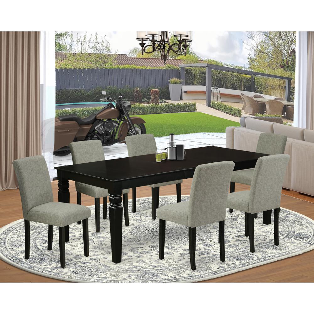 Dining Room Set Black LGAB7 - BLK - 06 By East West Furniture | Dining Sets | Modishstore