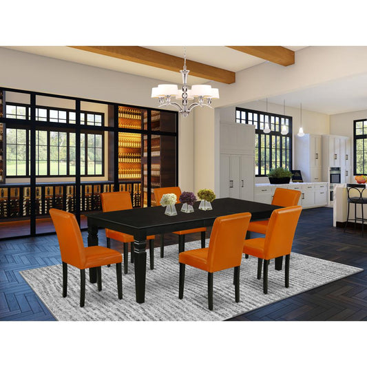 Dining Room Set Black LGAB7 - BLK - 61 By East West Furniture | Dining Sets | Modishstore