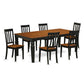 7 Pc Dining Room Set With A Table And 6 Kitchen Chairs In Black And Cherry By East West Furniture | Dining Sets | Modishstore - 2