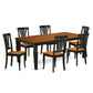 7 Pc Dinette Set With A Table And 6 Dining Chairs In Black And Cherry By East West Furniture | Dining Sets | Modishstore - 2