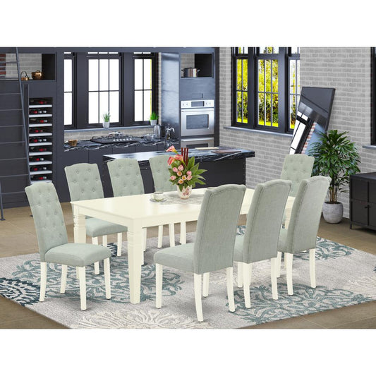 Dining Room Set Linen White LGCE9 - LWH - 15 By East West Furniture | Dining Sets | Modishstore