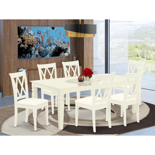 Dining Room Set Linen White LGCL7 - LWH - C By East West Furniture | Dining Sets | Modishstore