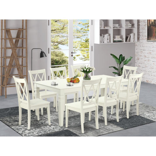 Dining Room Set Linen White LGCL9-LWH-W By East West Furniture | Dining Sets | Modishstore