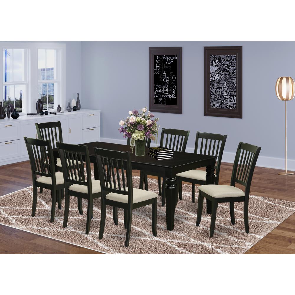 Dining Room Set Black LGDA9 - BLK - C By East West Furniture | Dining Sets | Modishstore