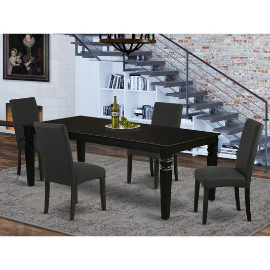 Dining Room Set Black LGDR5-BLK-24 By East West Furniture | Dining Sets | Modishstore