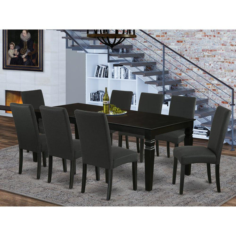 Dining Room Set Black LGDR9-BLK-24 By East West Furniture | Dining Sets | Modishstore