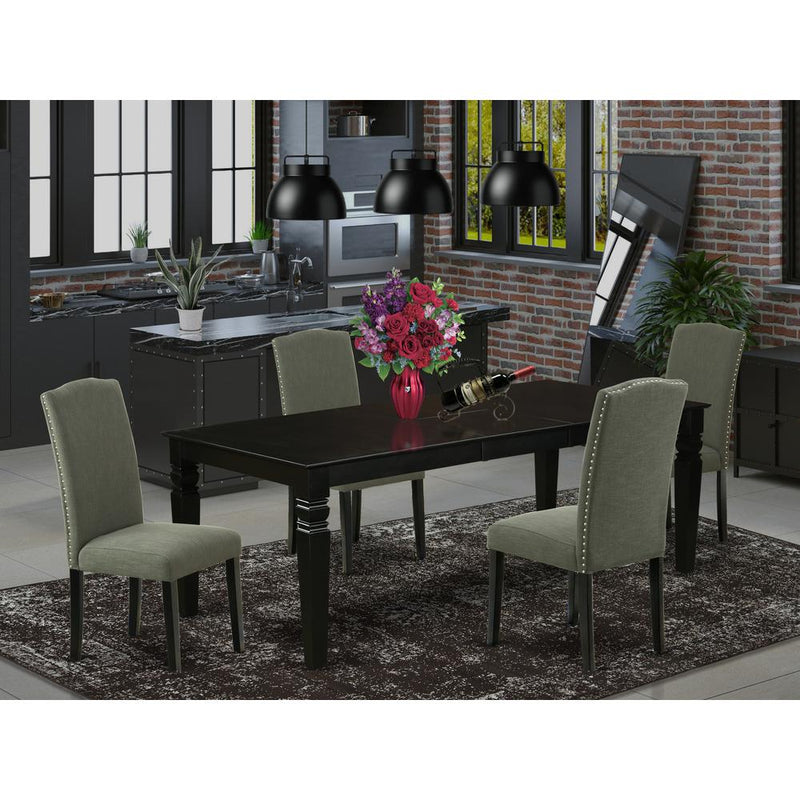 Dining Room Set Black LGEN5-BLK-20 By East West Furniture | Dining Sets | Modishstore