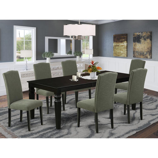 Dining Room Set Black LGEN7 - BLK - 20 By East West Furniture | Dining Sets | Modishstore