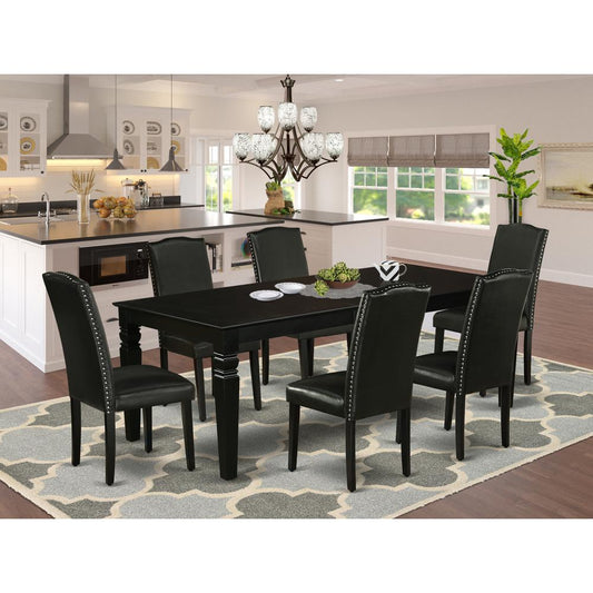 Dining Room Set Black LGEN7 - BLK - 69 By East West Furniture | Dining Sets | Modishstore