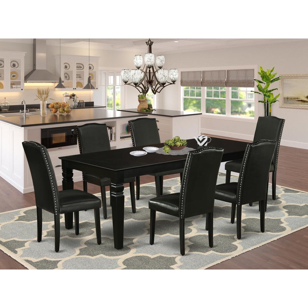 Dining Room Set Black LGEN7 - BLK - 69 By East West Furniture | Dining Sets | Modishstore