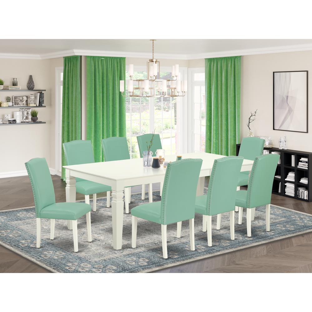 Dining Room Set Linen White LGEN9-LWH-57 By East West Furniture | Dining Sets | Modishstore