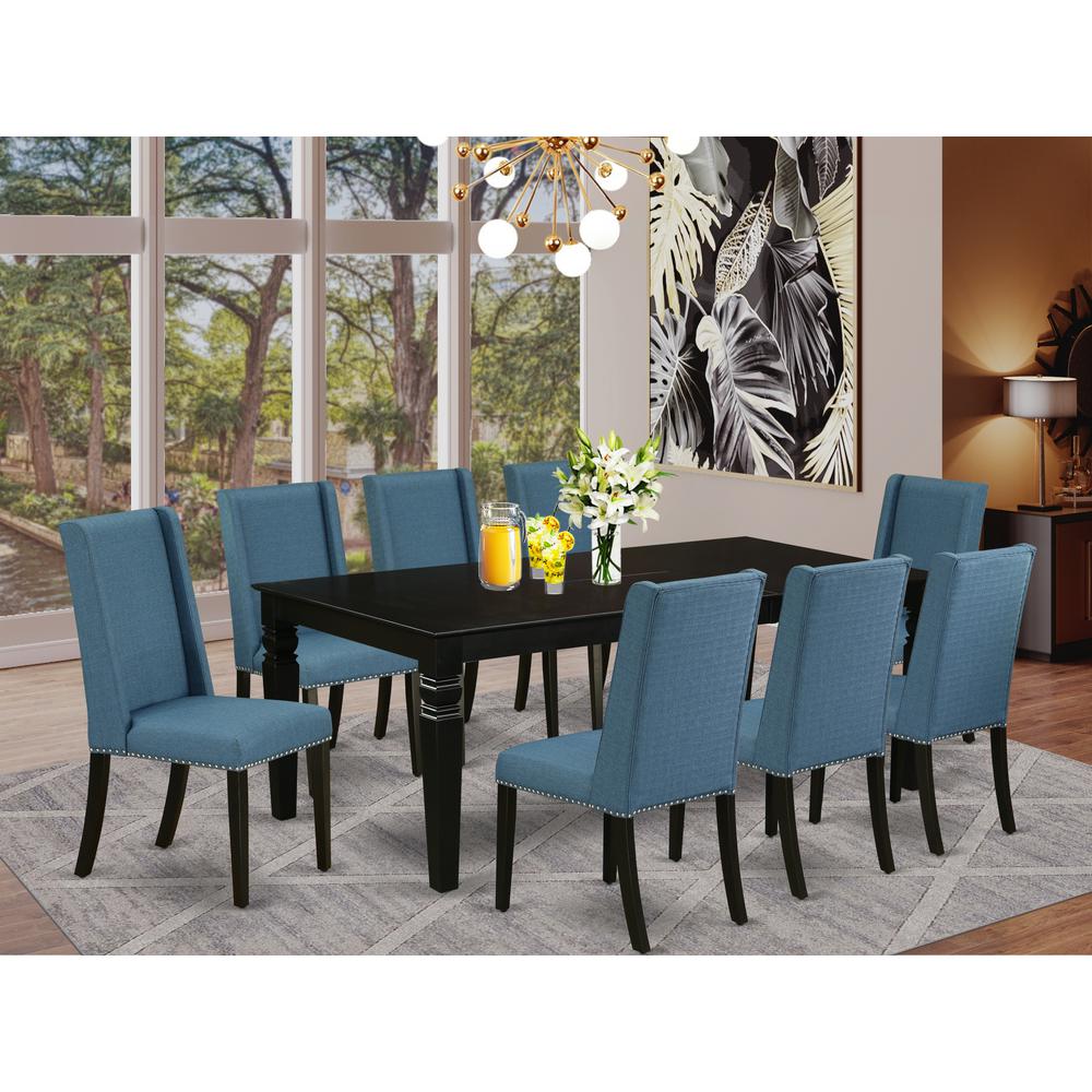 Dining Room Set Black LGFL9-BLK-21 By East West Furniture | Dining Sets | Modishstore