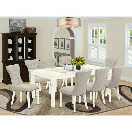 Dining Room Set Linen White LGGA9 - LWH - 35 By East West Furniture | Dining Sets | Modishstore