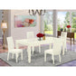 Dining Room Set Linen White LGIP5-LWH-C By East West Furniture | Dining Sets | Modishstore