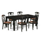 7 Pc Dining Set With A Dining Table And 6 Leather Kitchen Chairs In Black By East West Furniture | Dining Sets | Modishstore - 2